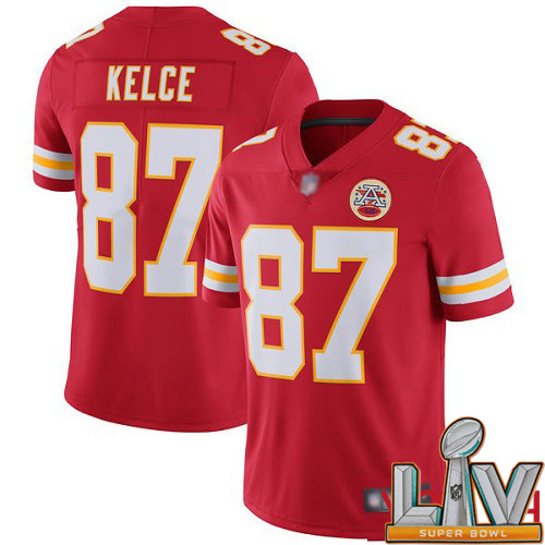 Super Bowl LV 2021 Youth Kansas City Chiefs #87 Kelce Travis Red Team Color Vapor Untouchable Limited Player Football Nike NFL Jersey->tampa bay buccaneers->NFL Jersey